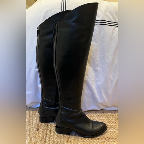 Alexander Wang over-the-knee tall black boots zip size women IT 37.5 / US 7.5 - Picture 5 of 13